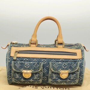 LOUIS VUITTON Monogram Denim Neo Speedy Hand Bag Blue